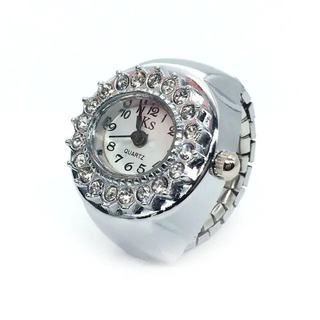 Vintage Punk Elastic Quartz Watch Ring