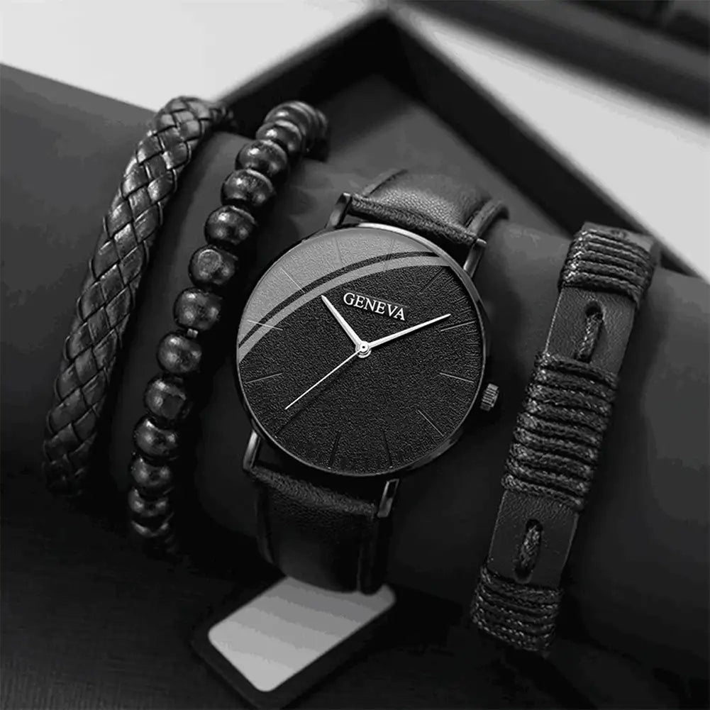 Men Fashion Simple Watch Male Commerce Watch Leather Sports Wristwatches Men'S Watch Quartz Simple Casual Watch